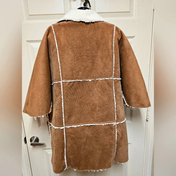 Chico’s Poncho Cape Jacket Sherpa Sz8/10 - Picture 5 of 17